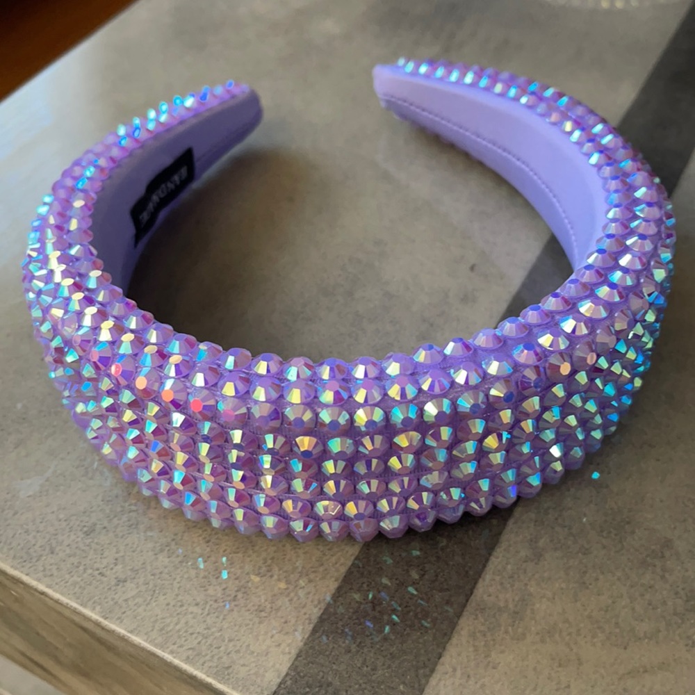 Hand stoned purple mermaid headband
